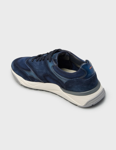 мужские синие Кроссовки Santoni 22112_blue - фото-2