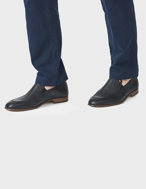 мужские черные кожаные Туфли Giampiero Nicola Z43413_black - фото-5