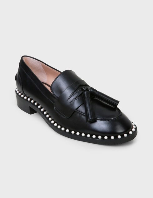 женские черные Лоферы Stuart Weitzman SW-AW20-S1804-KAYLENE-PEARL-black - фото-2