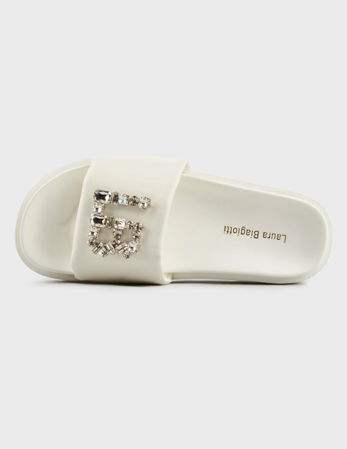 белые женские Шлепанцы Laura Biagiotti 9074-strass_white 6682 грн