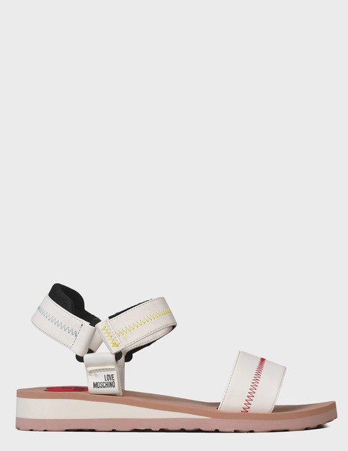 женские белые  Сандалии Love Moschino 16013_whitepink - фото-5