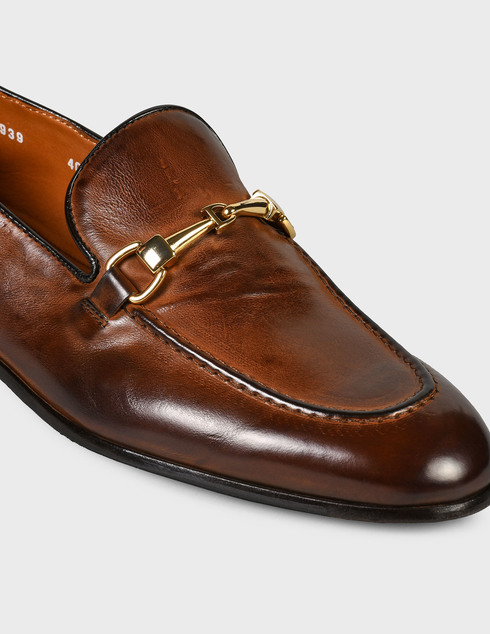 мужские коричневые кожаные Лоферы Doucal'S 1939-036-02-brown - фото-5