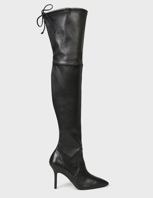 женские черные кожаные Ботфорты Stuart Weitzman SW-AW21-CARINE-S0025-black - фото-5