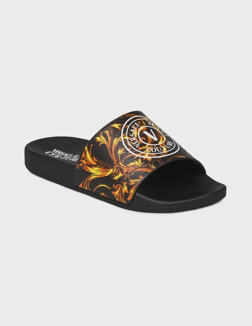 черные Шлепанцы Versace Jeans Couture 72VA3SQ5-G89