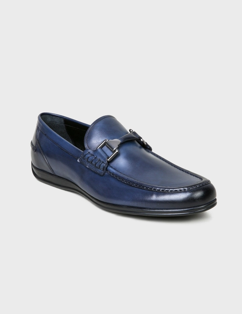 синие Лоферы Roberto Serpentini 24576-blunotte-blue