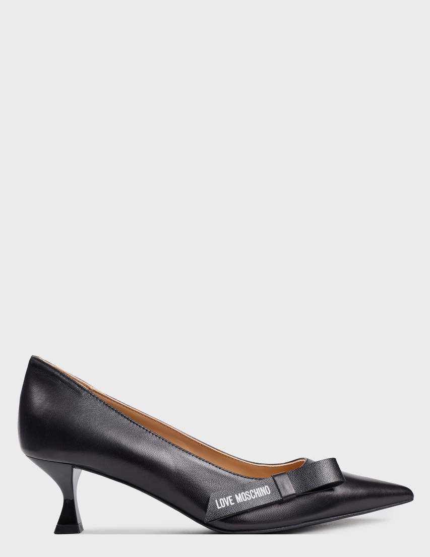 женские черные кожаные Туфли Love Moschino 10315_black - фото-5