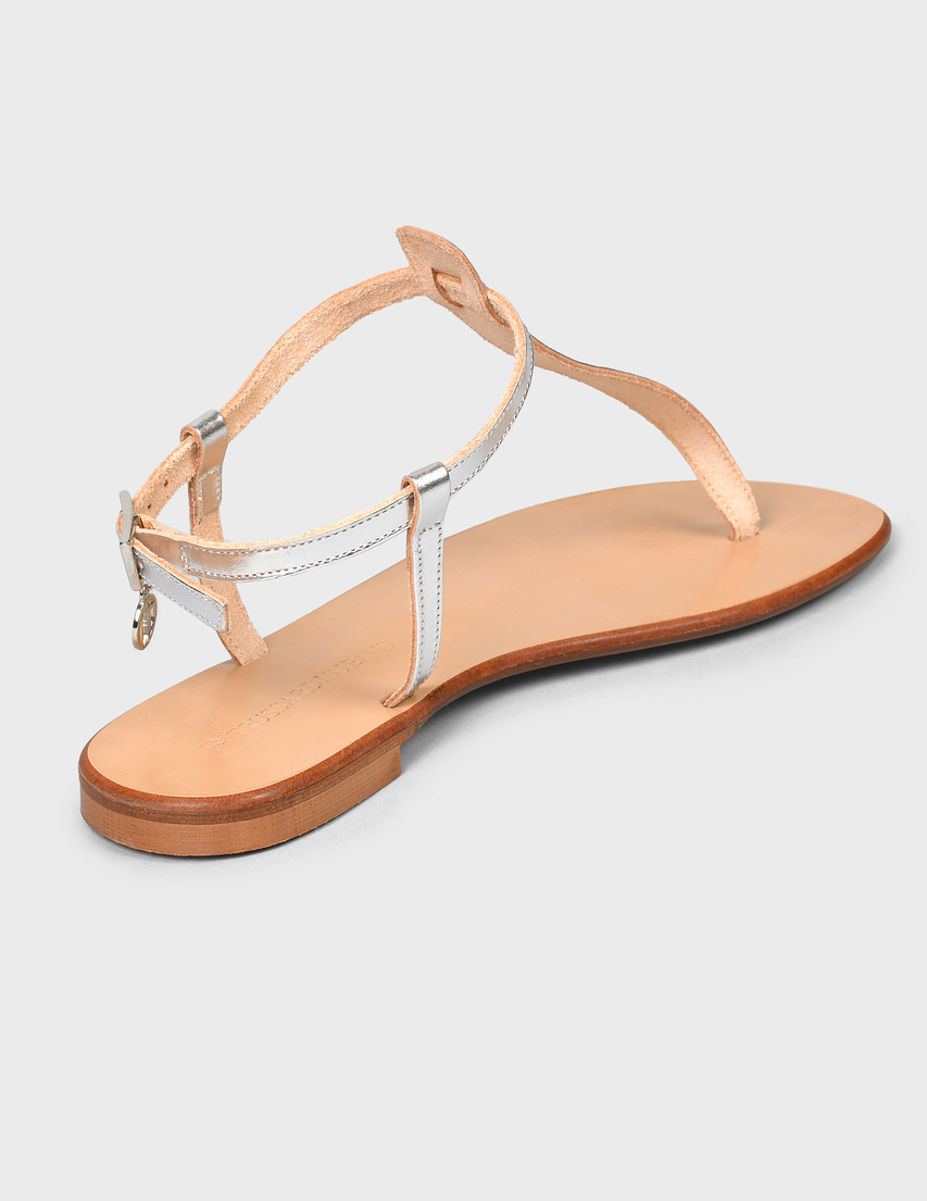 женские серебряные Сандалии Trussardi 79A00506-M020-silver - фото-2