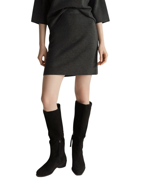 женские черные замшевые Сапоги Marella 37960657.1 - фото-5