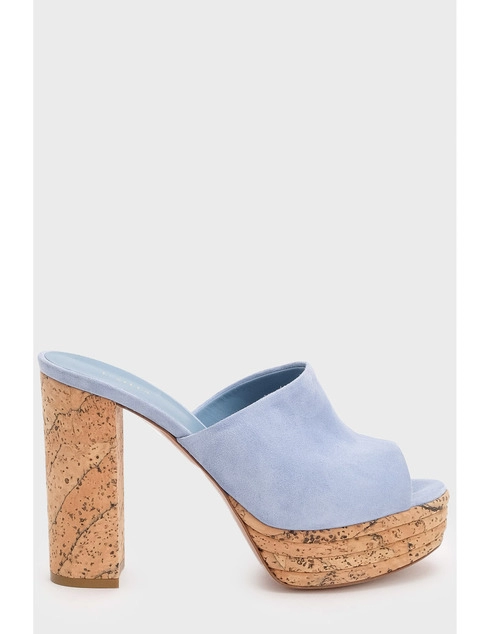 женские голубые замшевые Мюли Le Silla 433 - фото-5