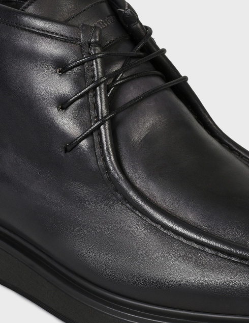 мужские черные кожаные Ботинки Blu Barrett 202-black - фото-5
