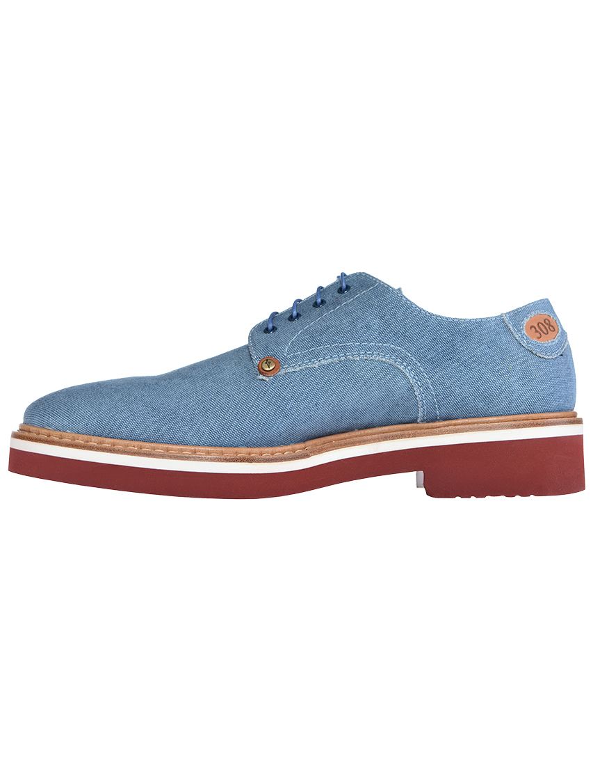 мужские голубые Дерби Cesare Paciotti AGR-30308_blue - фото-2