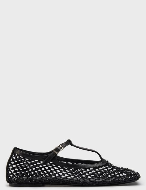 женские черные текстильные Балетки Strategia R33_black - фото-5