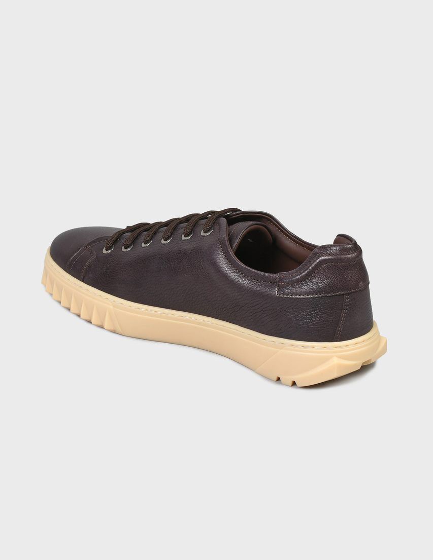 мужские коричневые Кеды Salvatore Ferragamo CUBE-brown - фото-2
