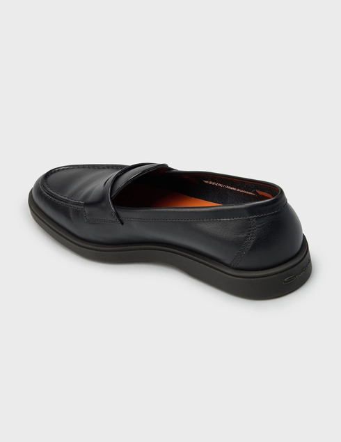 мужские черные Лоферы Santoni 18714_black - фото-2