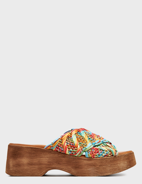 женские многоцветные рафия Шлепанцы Nila & Nila 15668_multi - фото-5