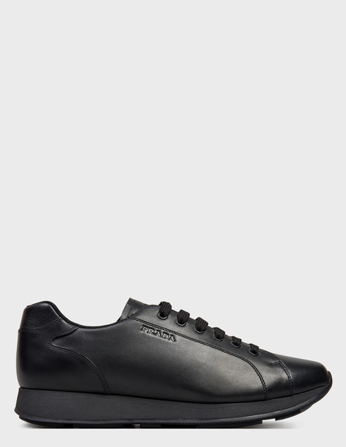 мужские черные кожаные Кроссовки Prada 4E3248-Nero_black - фото-5