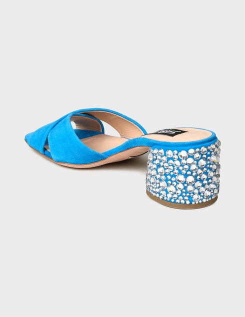 женские голубые Мюли Sebastian 8016-CAMMEDITERRAN-blue - фото-2