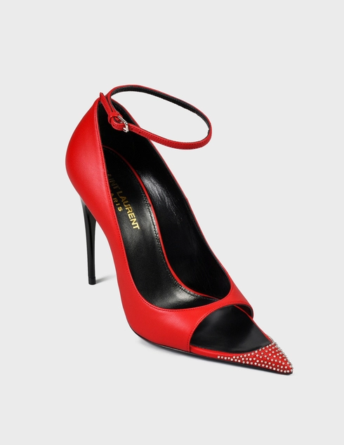 красные Туфли Saint Laurent Paris 4783-bordo