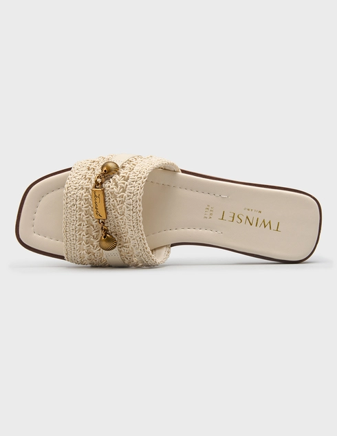 бежевые женские Шлепанцы Twinset 261TGT044-00059_beige 13645 грн