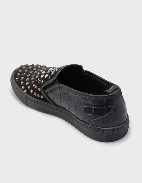 женские черные Слипоны John Richmond 7070_black - фото-2