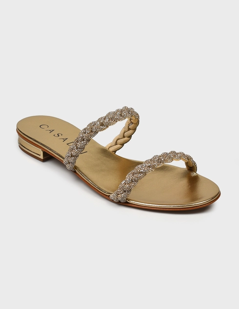 золотые Шлепанцы Casadei 138-gold
