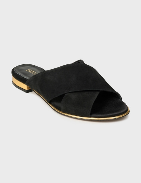 черные Шлепанцы Sebastian S7551CAMNER-ORO-black