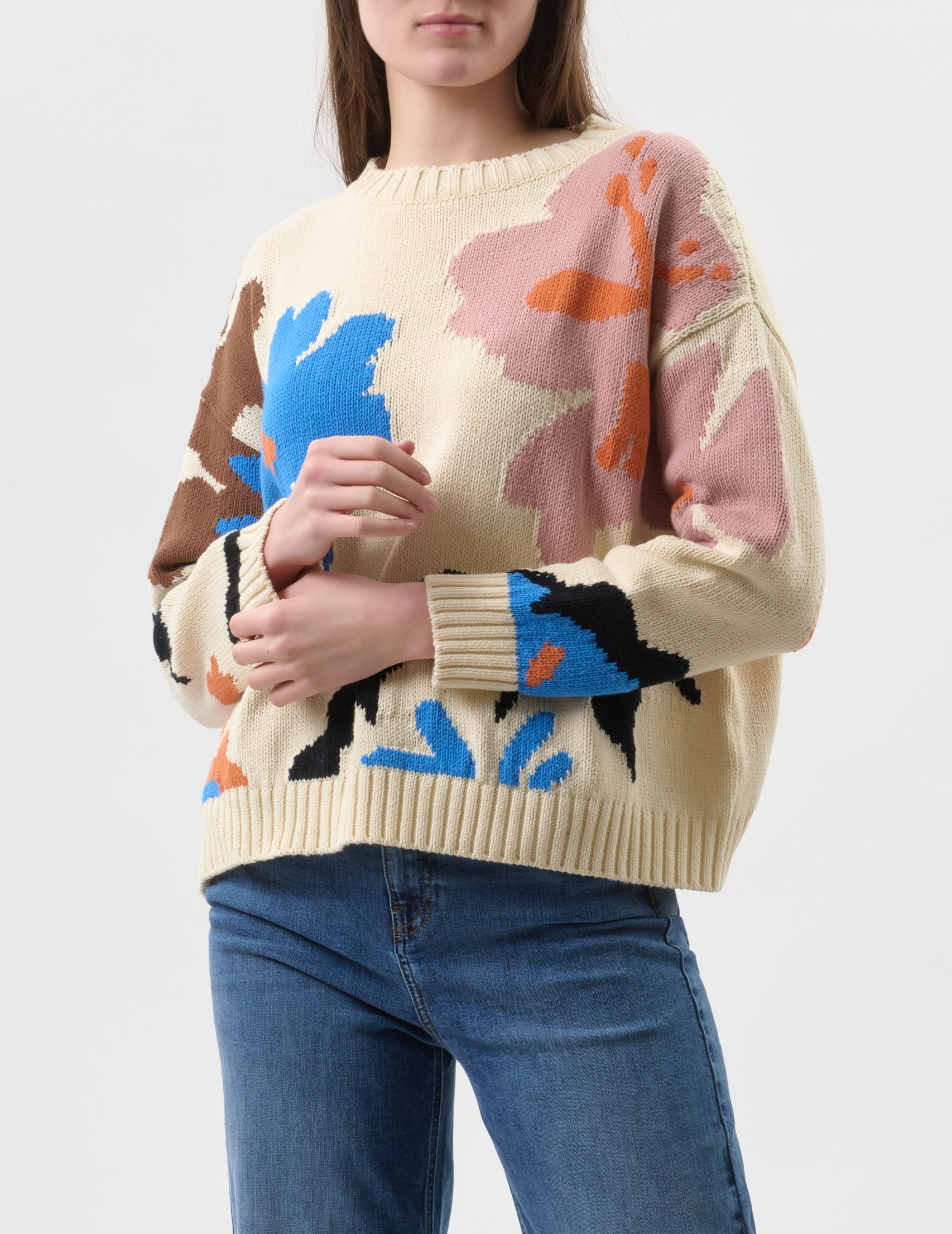 

Свитер, Бежевый;молочный;многоцветный