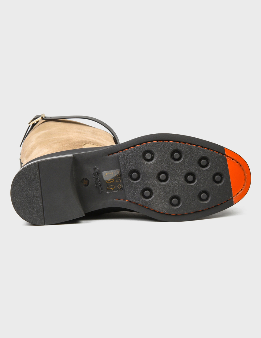 бежевые Сапоги Santoni Sant-AW21-WSWK59573SMCNHCYC20-beige размер - 38; 38.5