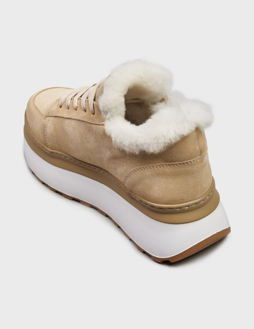 женские бежевые Кроссовки Tuffoni 3624014VF_beige - фото-2