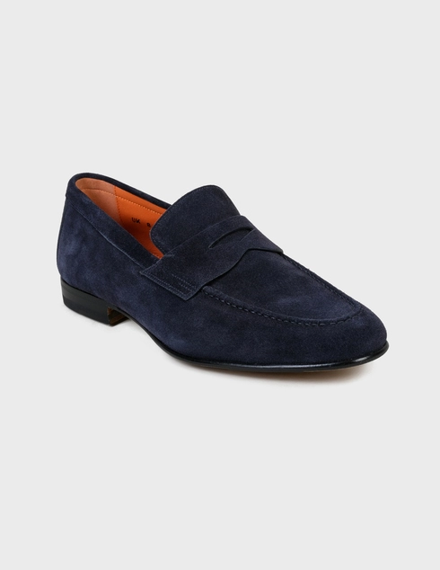 синие Лоферы Santoni SMCNC17511LA3ESVUU60-blue