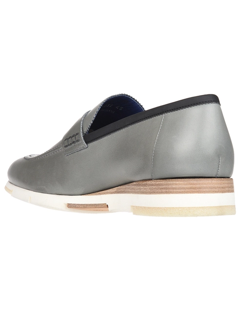 мужские серые Лоферы Alberto Guardiani S76032S_gray - фото-2