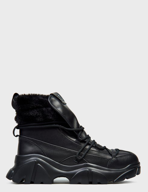 женские черные кожаные Ботинки Ea7 Emporio Armani X8M001XK229-S868 - фото-5