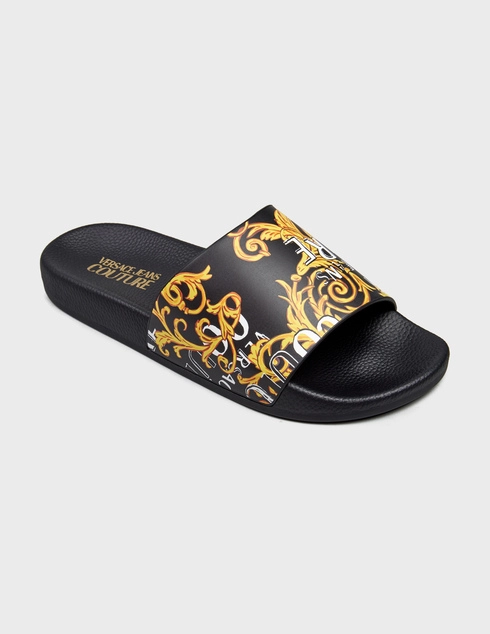 черные Шлепанцы Versace Jeans Couture 76YA3SQ4-ZS631_black