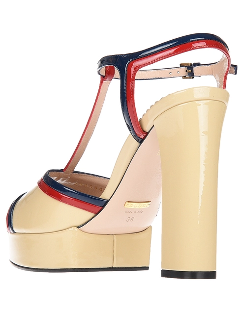 женские бежевые Босоножки Gucci 496550B8ZM06487-18_beige - фото-2