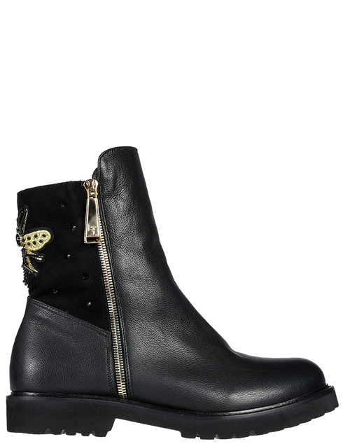 женские черные кожаные Ботинки Luigi Traini AGR-25002_black - фото-5