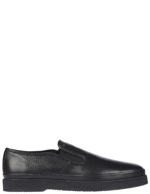 мужские черные кожаные Слипоны Giampiero Nicola 38604_black - фото-5