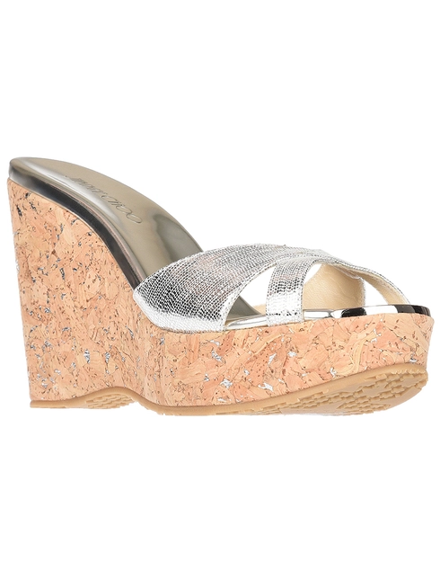 серебряные Шлепанцы Jimmy Choo PERFUMESILVER-18_silver