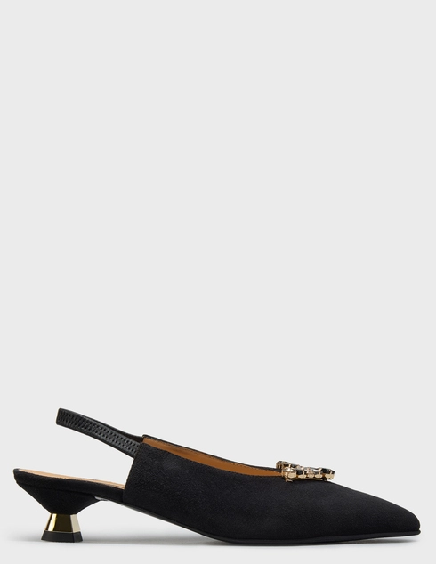 женские черные замшевые Босоножки Marino Fabiani 8029_black - фото-5