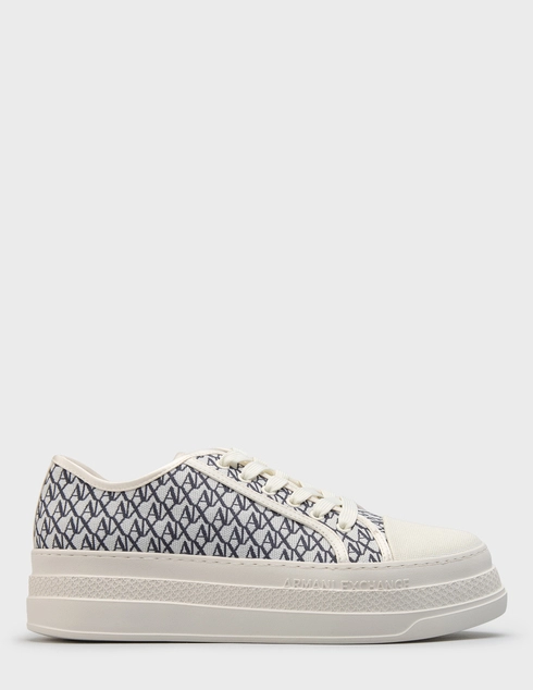 женские белые текстильные Кеды Armani Exchange XW002786-AF23055-MZ266_white - фото-5