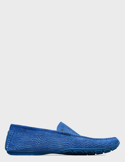 мужские синие кожаные Мокасины Aldo Brue 001_blue - фото-5
