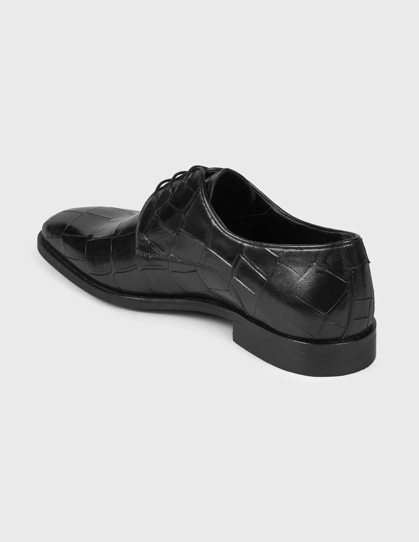 мужские черные Дерби Roberto Serpentini 4637-black - фото-2