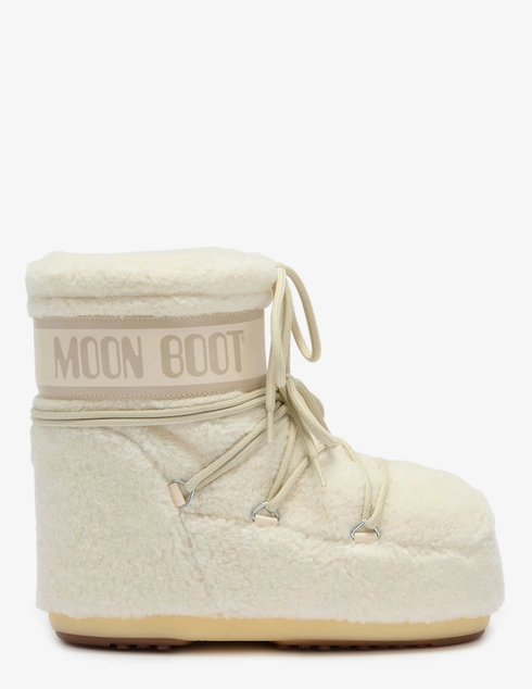 женские бежевые текстильные Полусапоги Moon Boot ws381_beige - фото-5
