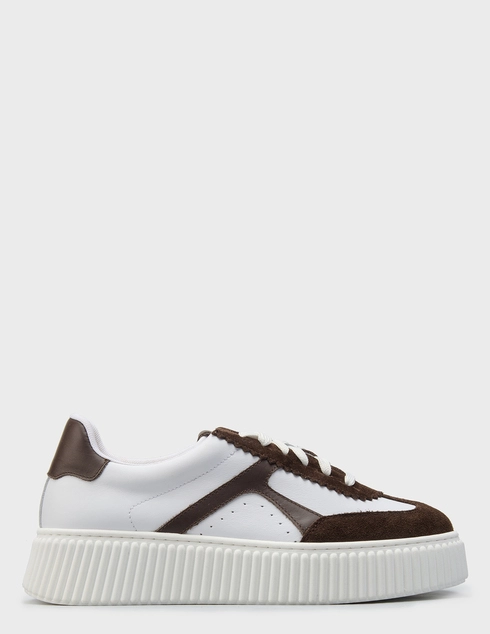 женские белые кожаные Кеды L'Estrosa 593_white - фото-5