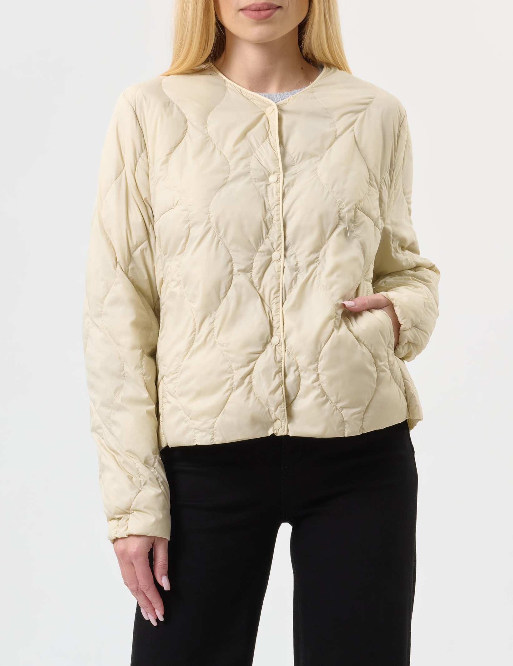 

Пуховик, Бежевый;молочный