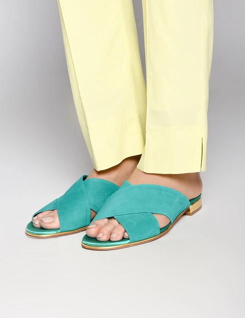 бирюзовые Мюли Sebastian 7551-green