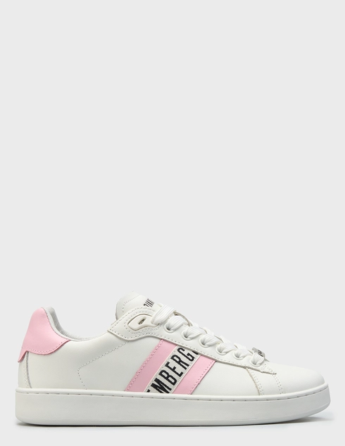 женские белые кожаные Кеды Bikkembergs 30601-K-roza-logo_white - фото-5