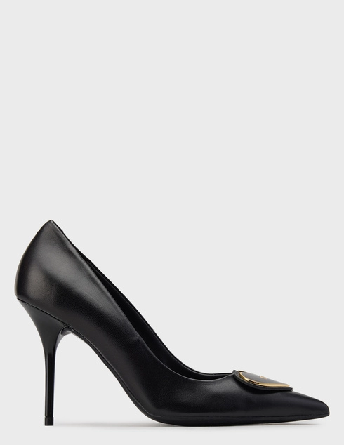 женские черные кожаные Туфли Love Moschino 10139-black - фото-5