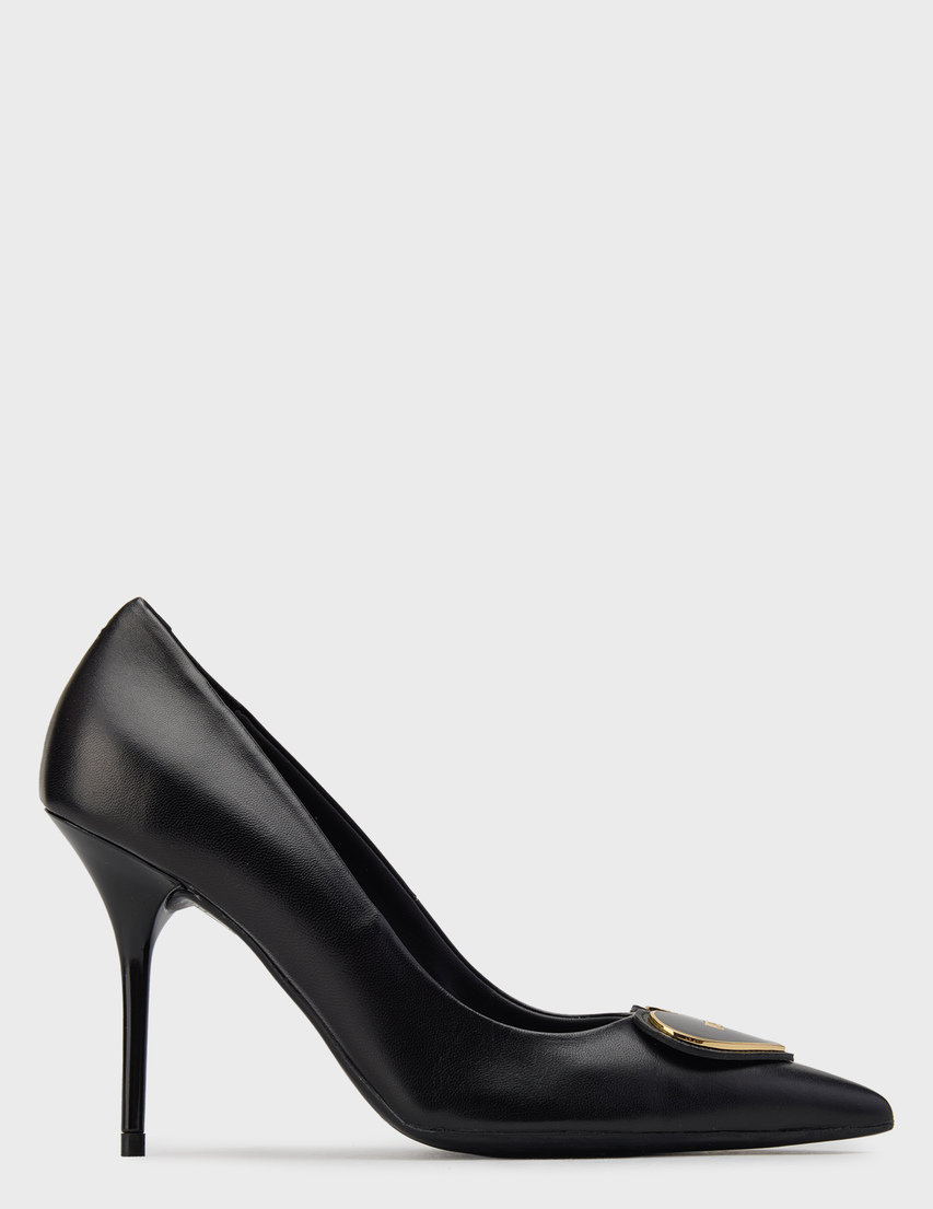 женские черные кожаные Туфли Love Moschino 10139-black - фото-5