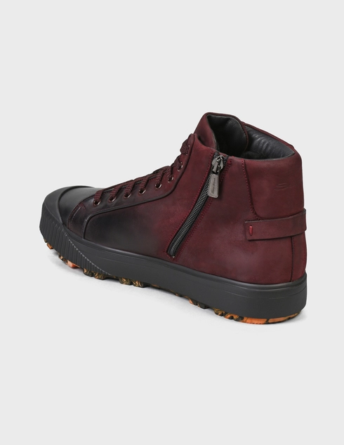 мужские бордовые Кеды Santoni SMBCO21424NEAPNKLB66-bordo - фото-2