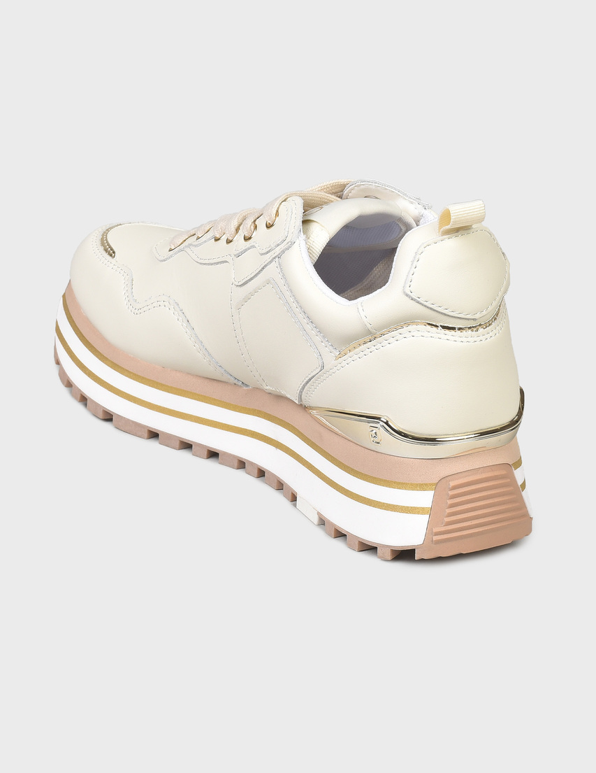 женские бежевые Кроссовки Liu Jo BF2095_beige - фото-2